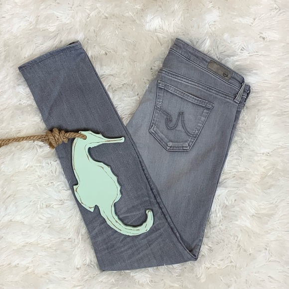 Ag Adriano Goldschmied Denim - AG The Stilt Cigarette Leg Jeans Gray Size 29R